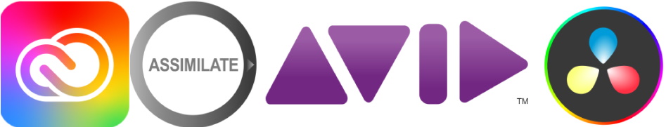 Creative Software including Adobe, Avid, Assimilate, Resolve, SDI In and desktop sharing