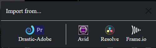 Choose the type of session file to import